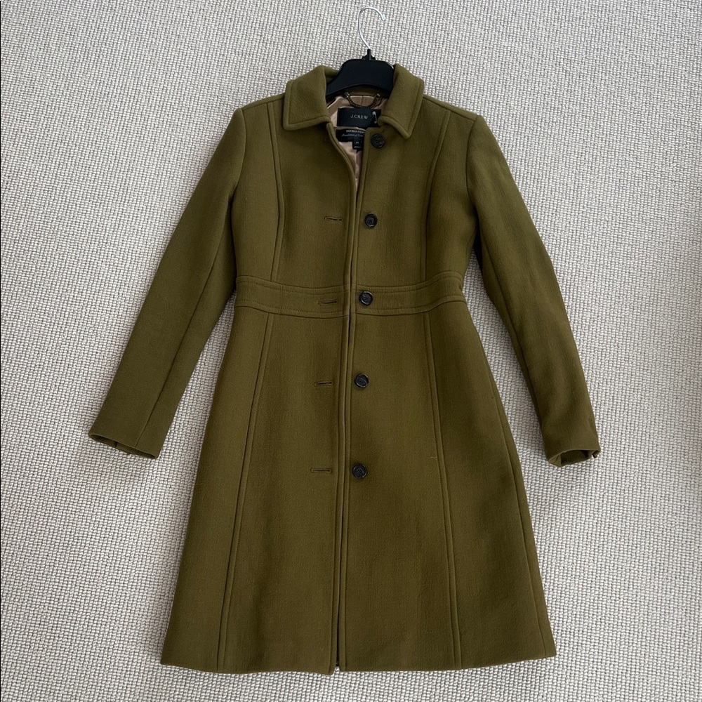 J. Crew Olive Trench Coat